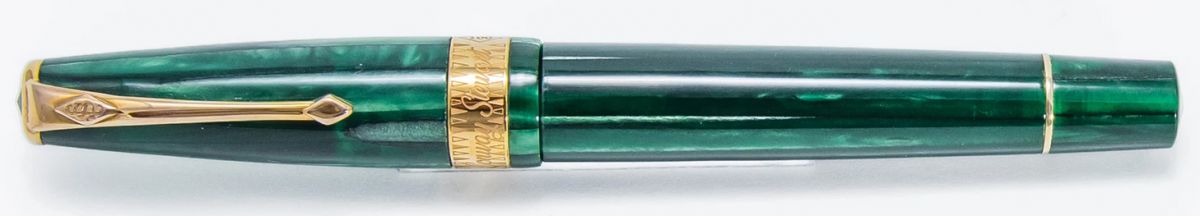 Conway Stewart  100 Series Emerald Green Spaghetti Fountain Pen